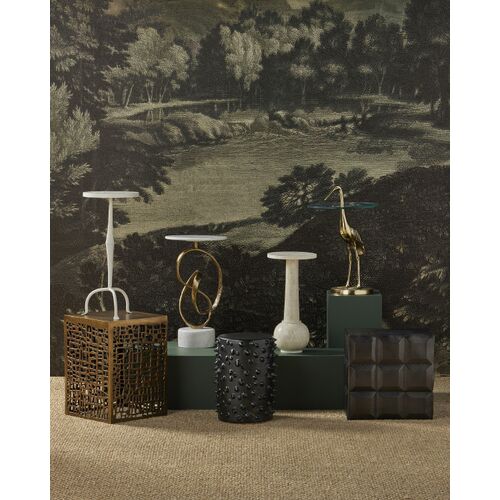 Gowen Aluminum Accent Table, Antique Brass 5 Gowen Aluminum Accent Table, Antique Brass