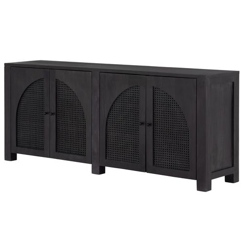 Sabrina Cane Sideboard, Black Wash Mango 1 Sabrina Cane Sideboard, Black Wash Mango