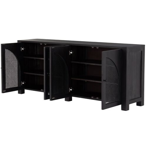 Sabrina Cane Sideboard, Black Wash Mango 10 Sabrina Cane Sideboard, Black Wash Mango