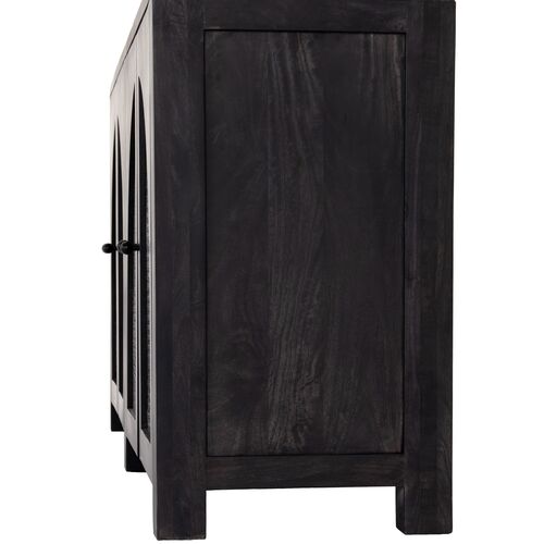 Sabrina Cane Sideboard, Black Wash Mango 4 Sabrina Cane Sideboard, Black Wash Mango