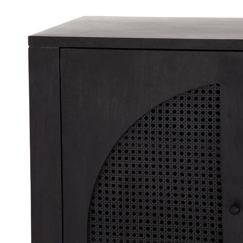 Sabrina Cane Sideboard, Black Wash Mango 7 Sabrina Cane Sideboard, Black Wash Mango