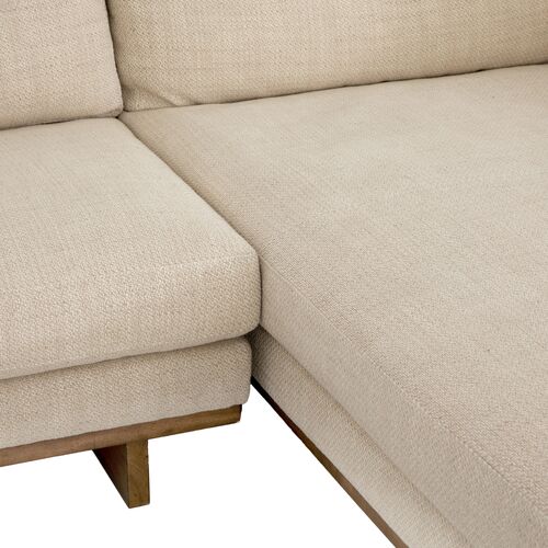 Piper 2pc 86" Sectional Right-Facing Chaise, Taupe Performance 11 Piper 2pc 86" Sectional Right-Facing Chaise, Taupe Performance