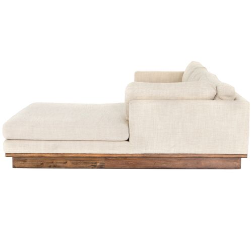 Piper 2pc 86" Sectional Right-Facing Chaise, Taupe Performance 3 Piper 2pc 86" Sectional Right-Facing Chaise, Taupe Performance