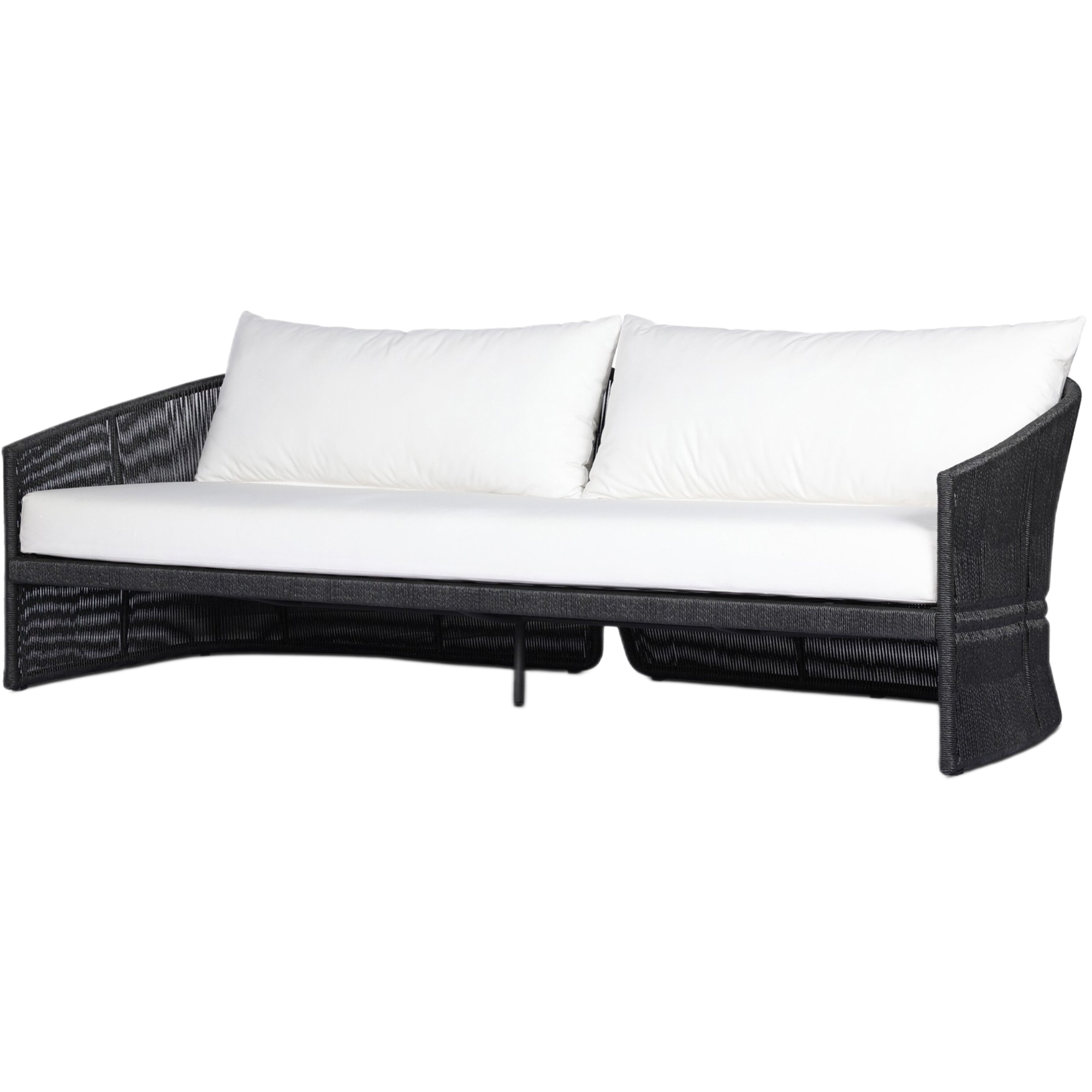 Rosehaven Outdoor Woven Sofa, Black/Arashi Salt 1 Rosehaven Outdoor Woven Sofa, Black/Arashi Salt