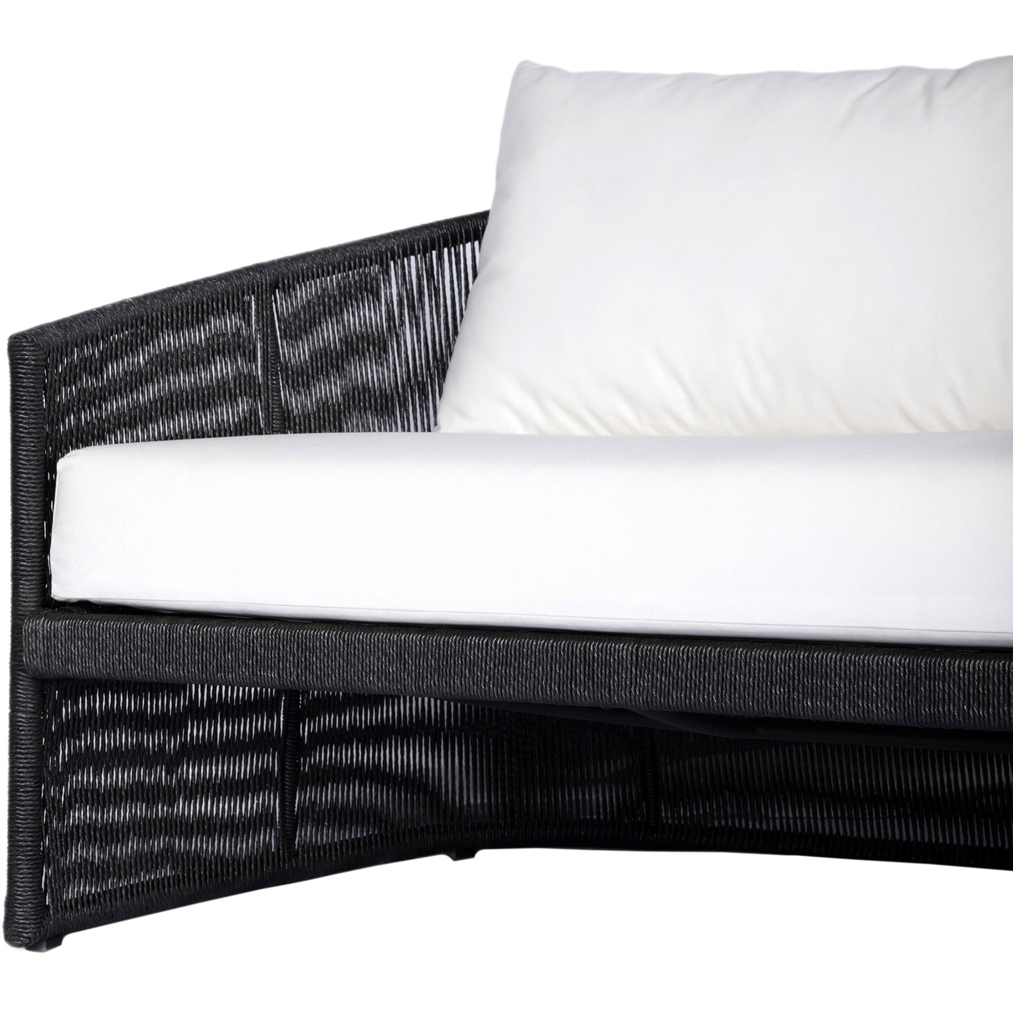 Rosehaven Outdoor Woven Sofa, Black/Arashi Salt 11 Rosehaven Outdoor Woven Sofa, Black/Arashi Salt