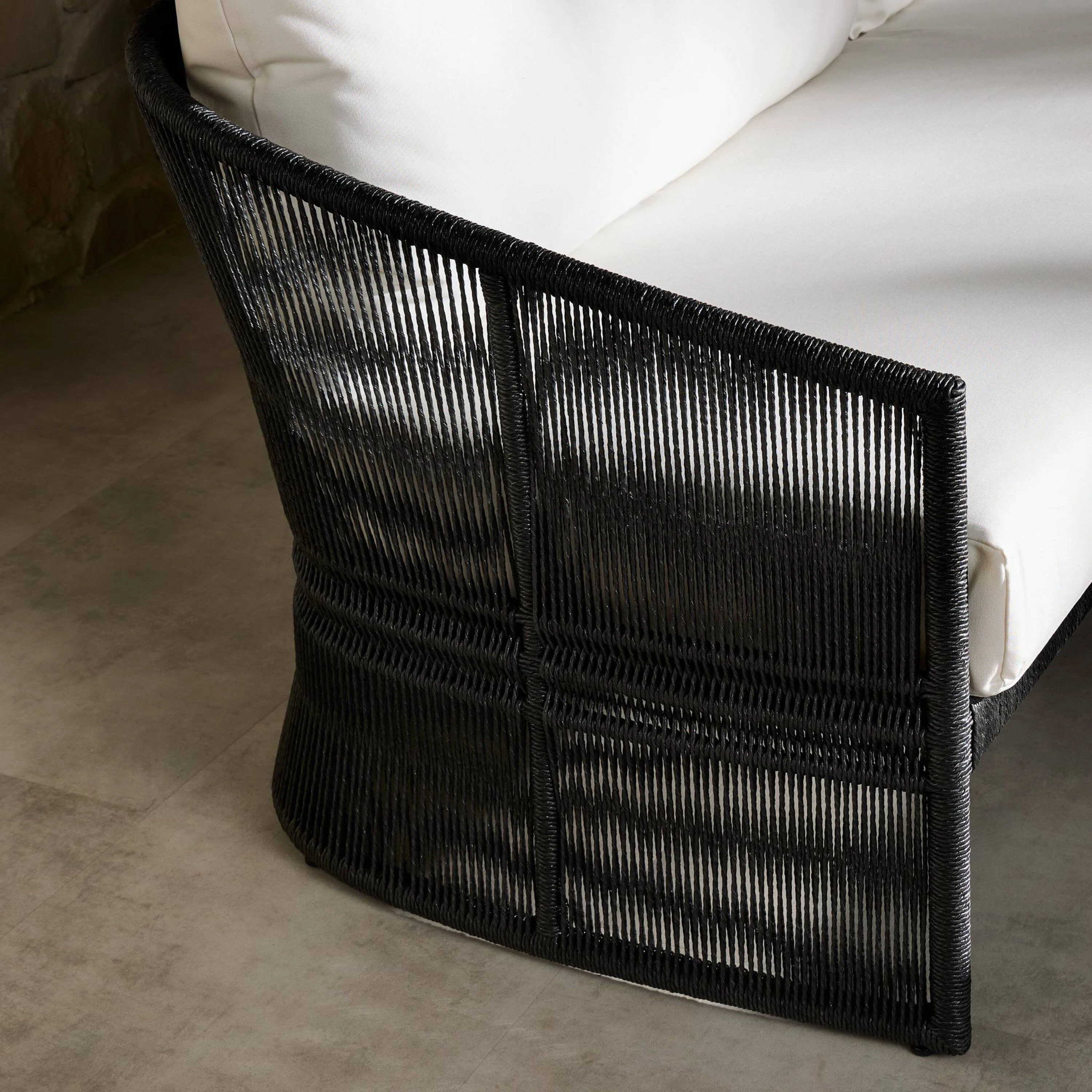 Rosehaven Outdoor Woven Sofa, Black/Arashi Salt 14 Rosehaven Outdoor Woven Sofa, Black/Arashi Salt