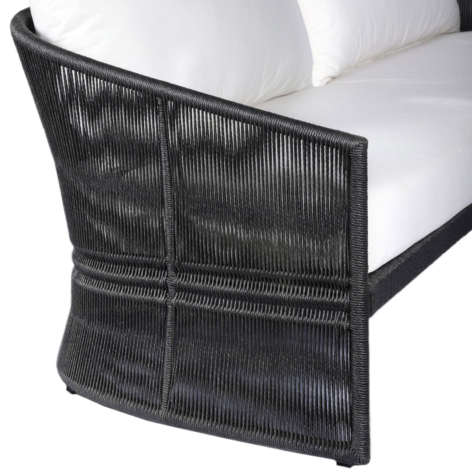 Rosehaven Outdoor Woven Sofa, Black/Arashi Salt 3 Rosehaven Outdoor Woven Sofa, Black/Arashi Salt