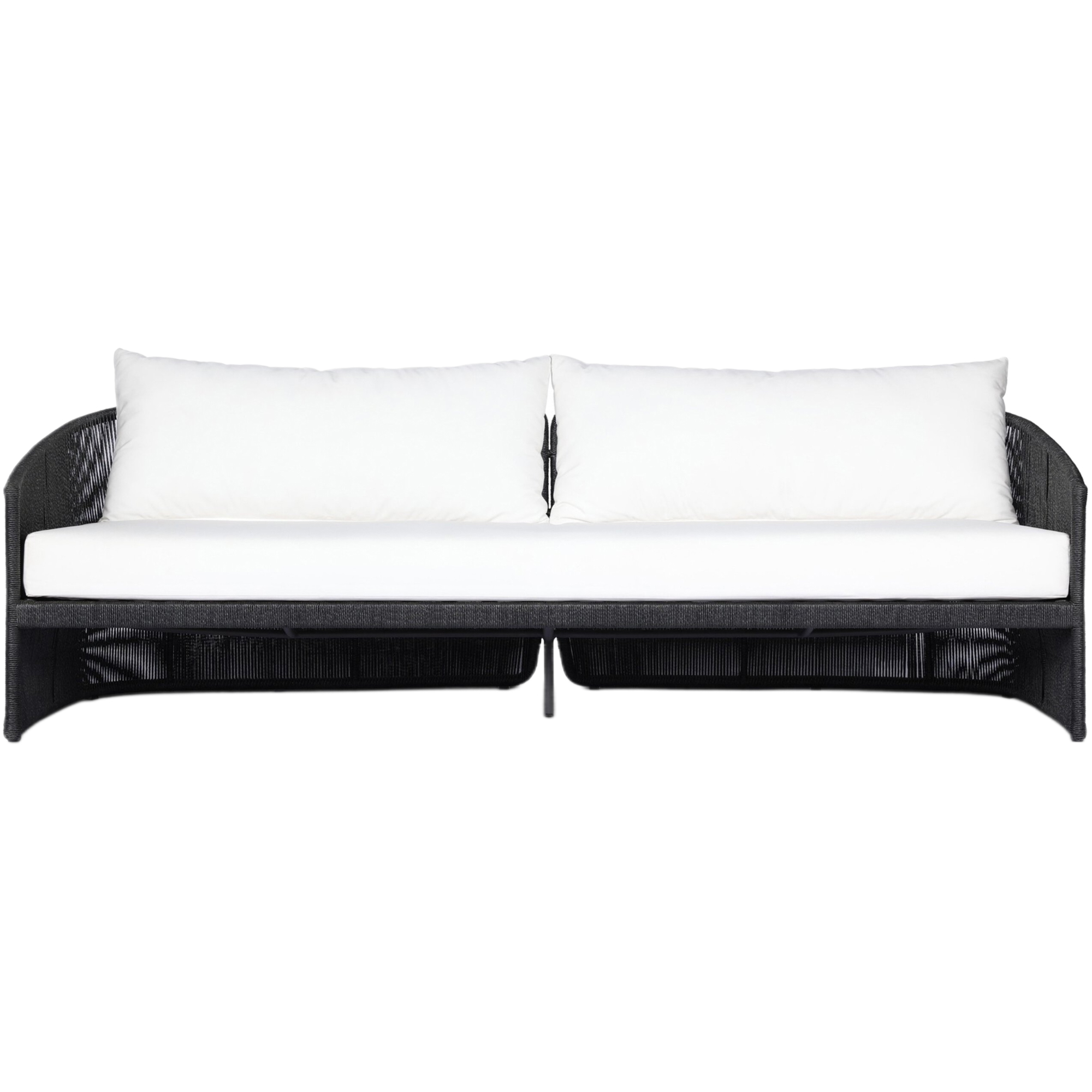 Rosehaven Outdoor Woven Sofa, Black/Arashi Salt 4 Rosehaven Outdoor Woven Sofa, Black/Arashi Salt
