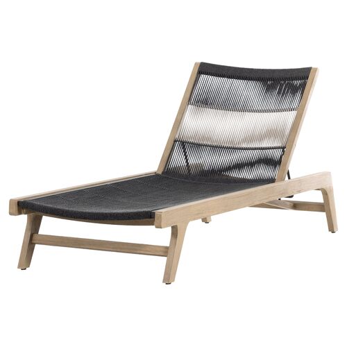Finnley Outdoor Chaise, Washed Brown
