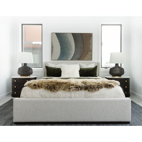 Evelyn Upholstered Bed, Smoke Gray Performance 14 Evelyn Upholstered Bed, Smoke Gray Performance