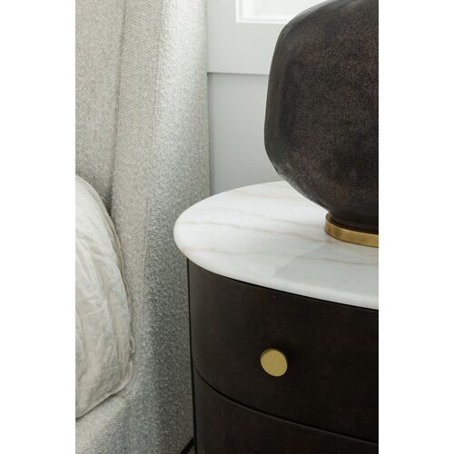 Evelyn Upholstered Bed, Smoke Gray Performance 15 Evelyn Upholstered Bed, Smoke Gray Performance