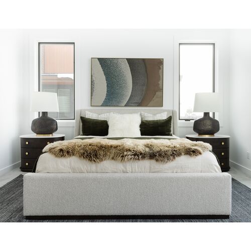 Evelyn Upholstered Bed, Smoke Gray Performance 17 Evelyn Upholstered Bed, Smoke Gray Performance