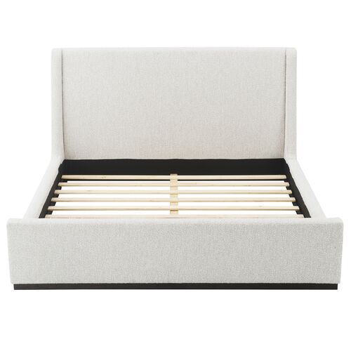 Evelyn Upholstered Bed, Smoke Gray Performance 3 Evelyn Upholstered Bed, Smoke Gray Performance