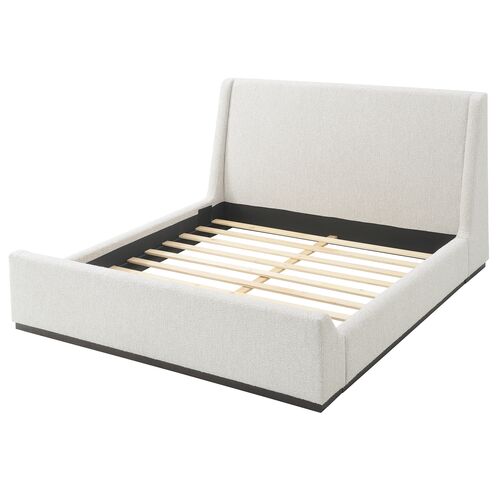 Evelyn Upholstered Bed, Smoke Gray Performance 5 Evelyn Upholstered Bed, Smoke Gray Performance