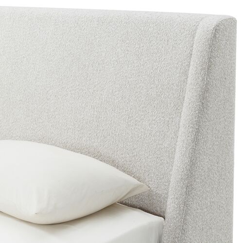 Evelyn Upholstered Bed, Smoke Gray Performance 9 Evelyn Upholstered Bed, Smoke Gray Performance