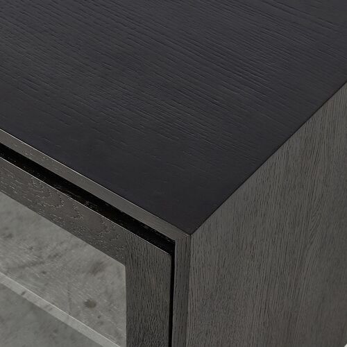 Harley Media Console, Worn Black Oak 2 Harley Media Console, Worn Black Oak