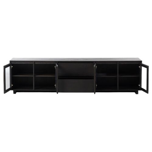 Harley Media Console, Worn Black Oak 4 Harley Media Console, Worn Black Oak