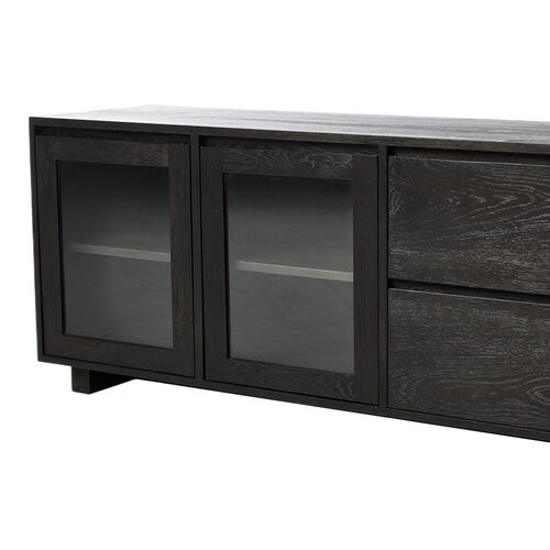 Harley Media Console, Worn Black Oak 9 Harley Media Console, Worn Black Oak