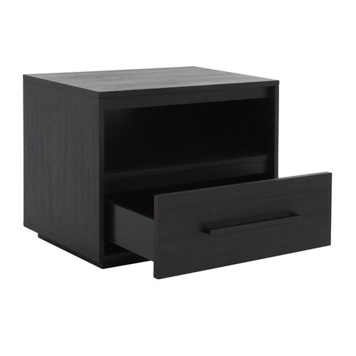 Elina 1-Drawer Nightstand, Black 6 Elina 1-Drawer Nightstand, Black