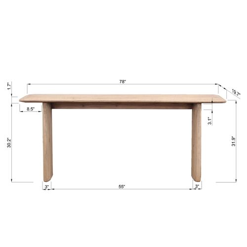 Viore 78¡± Console Table, Natural Reclaimed Pinewood 5 Viore 78¡± Console Table, Natural Reclaimed Pinewood