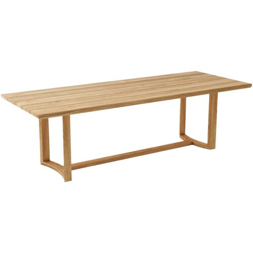 Avanta Outdoor Teak Dining Table, Natural