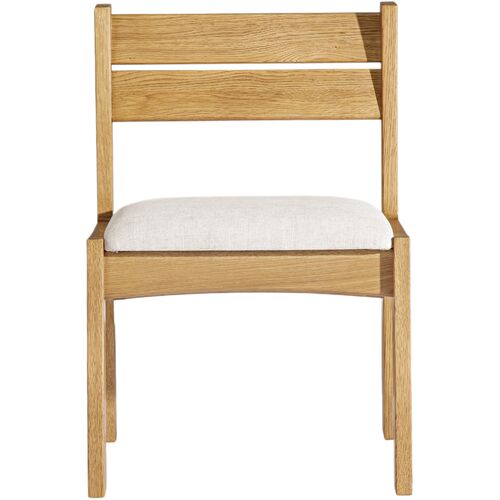 S/2 Baramo Performance Dining Side Chairs, Light Oak/Oatmeal Linen 2 S/2 Baramo Performance Dining Side Chairs, Light Oak/Oatmeal Linen