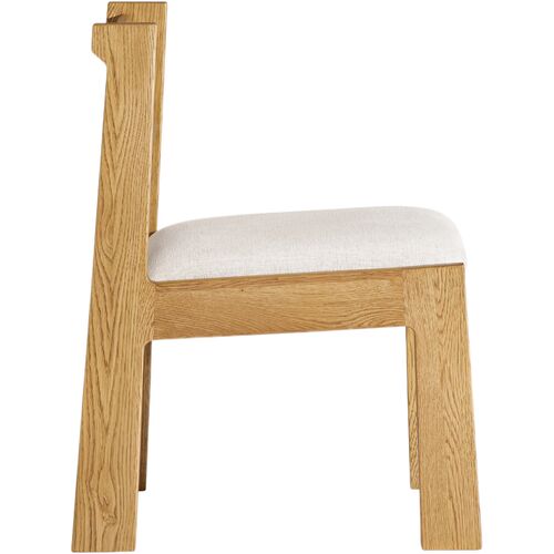 S/2 Baramo Performance Dining Side Chairs, Light Oak/Oatmeal Linen 3 S/2 Baramo Performance Dining Side Chairs, Light Oak/Oatmeal Linen