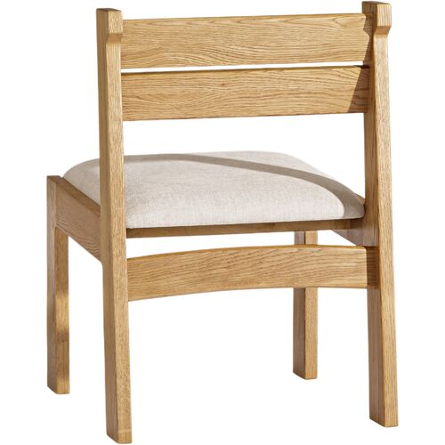 S/2 Baramo Performance Dining Side Chairs, Light Oak/Oatmeal Linen 4 S/2 Baramo Performance Dining Side Chairs, Light Oak/Oatmeal Linen