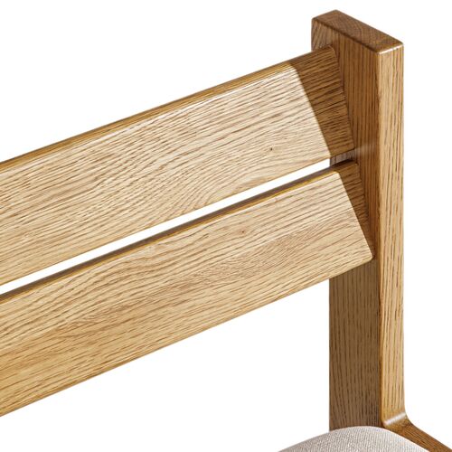 S/2 Baramo Performance Dining Side Chairs, Light Oak/Oatmeal Linen 6 S/2 Baramo Performance Dining Side Chairs, Light Oak/Oatmeal Linen