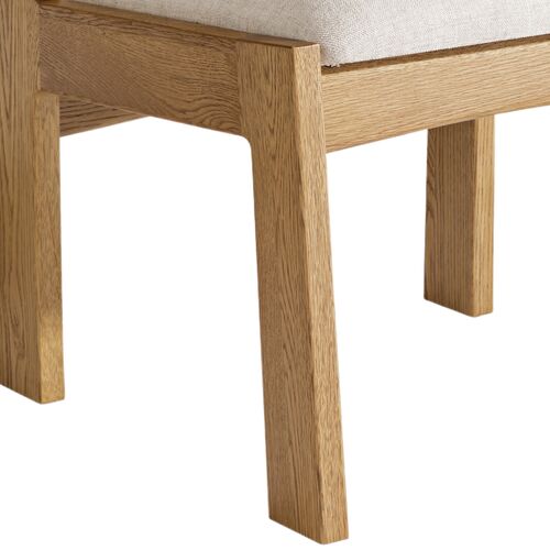 S/2 Baramo Performance Dining Side Chairs, Light Oak/Oatmeal Linen 8 S/2 Baramo Performance Dining Side Chairs, Light Oak/Oatmeal Linen