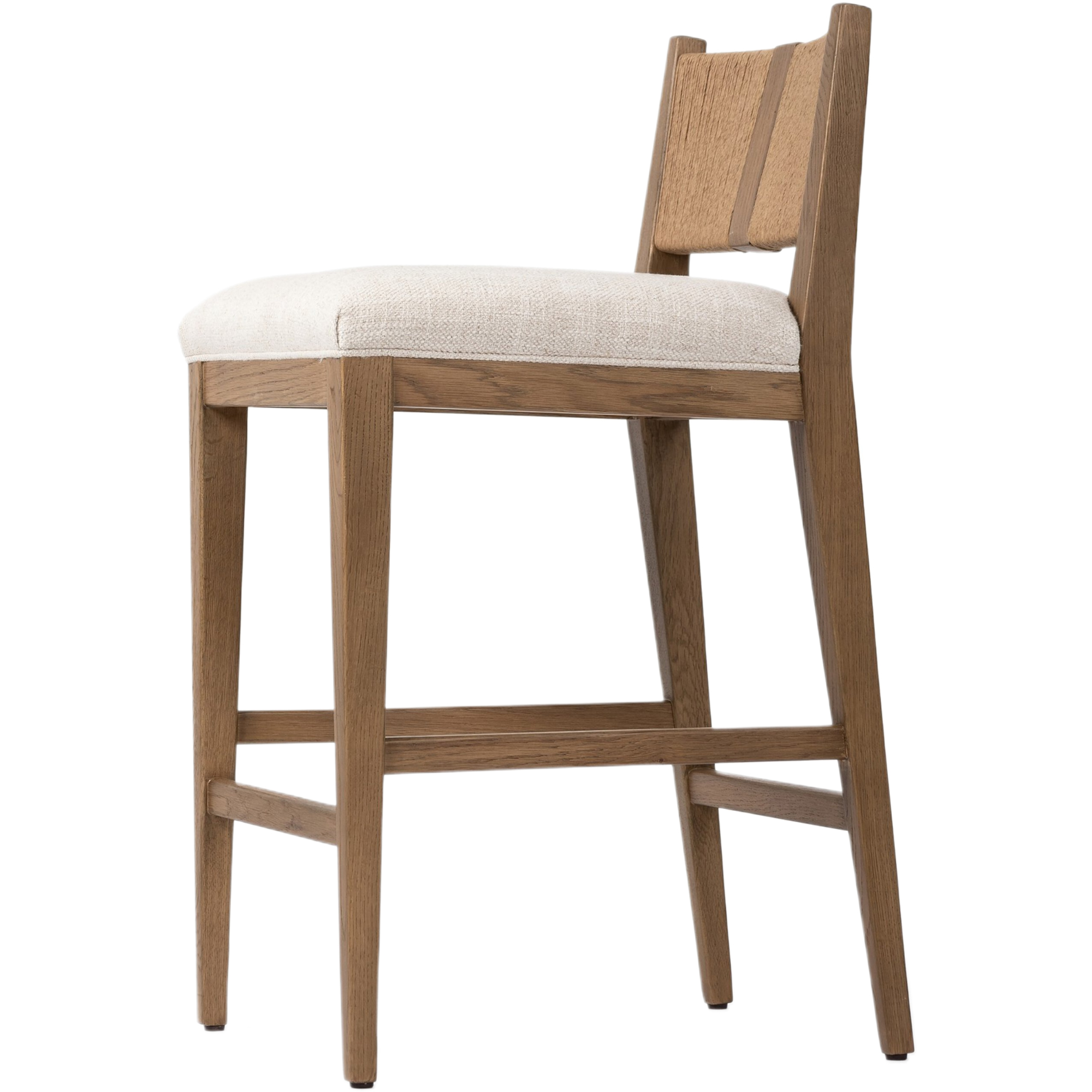Keel Wrapped Paper Cord Counter Stool, Performance Dover Crescent Linen 10 Keel Wrapped Paper Cord Counter Stool, Performance Dover Crescent Linen