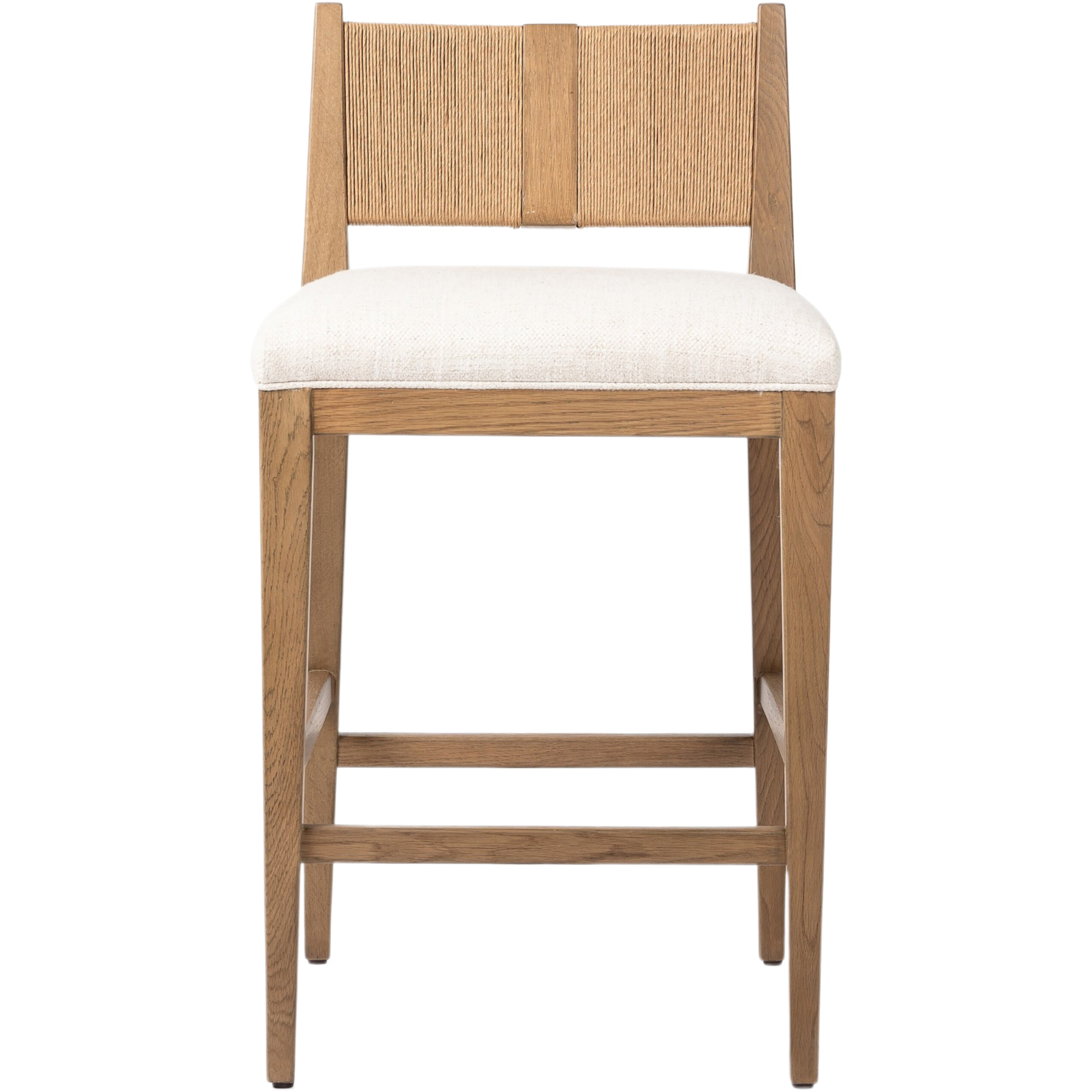 Keel Wrapped Paper Cord Counter Stool, Performance Dover Crescent Linen 4 Keel Wrapped Paper Cord Counter Stool, Performance Dover Crescent Linen