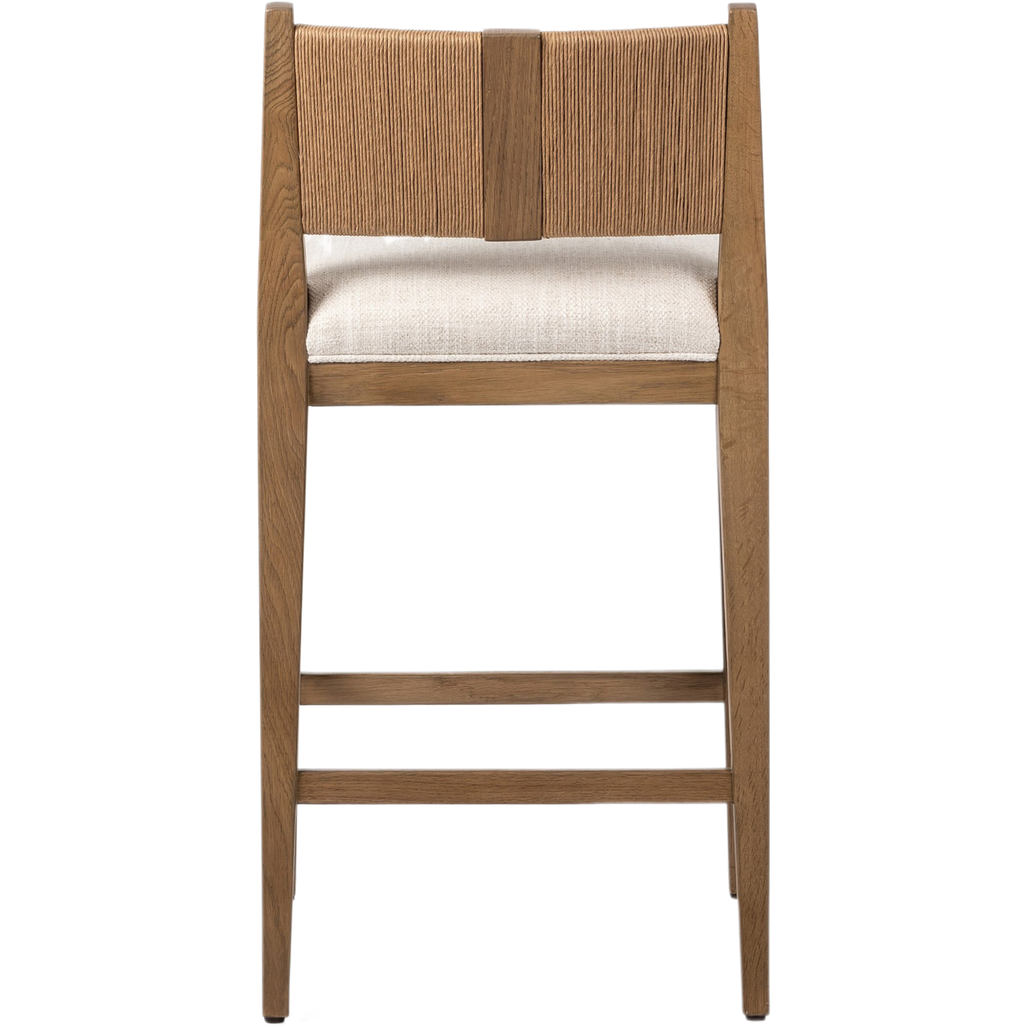 Keel Wrapped Paper Cord Counter Stool, Performance Dover Crescent Linen 6 Keel Wrapped Paper Cord Counter Stool, Performance Dover Crescent Linen