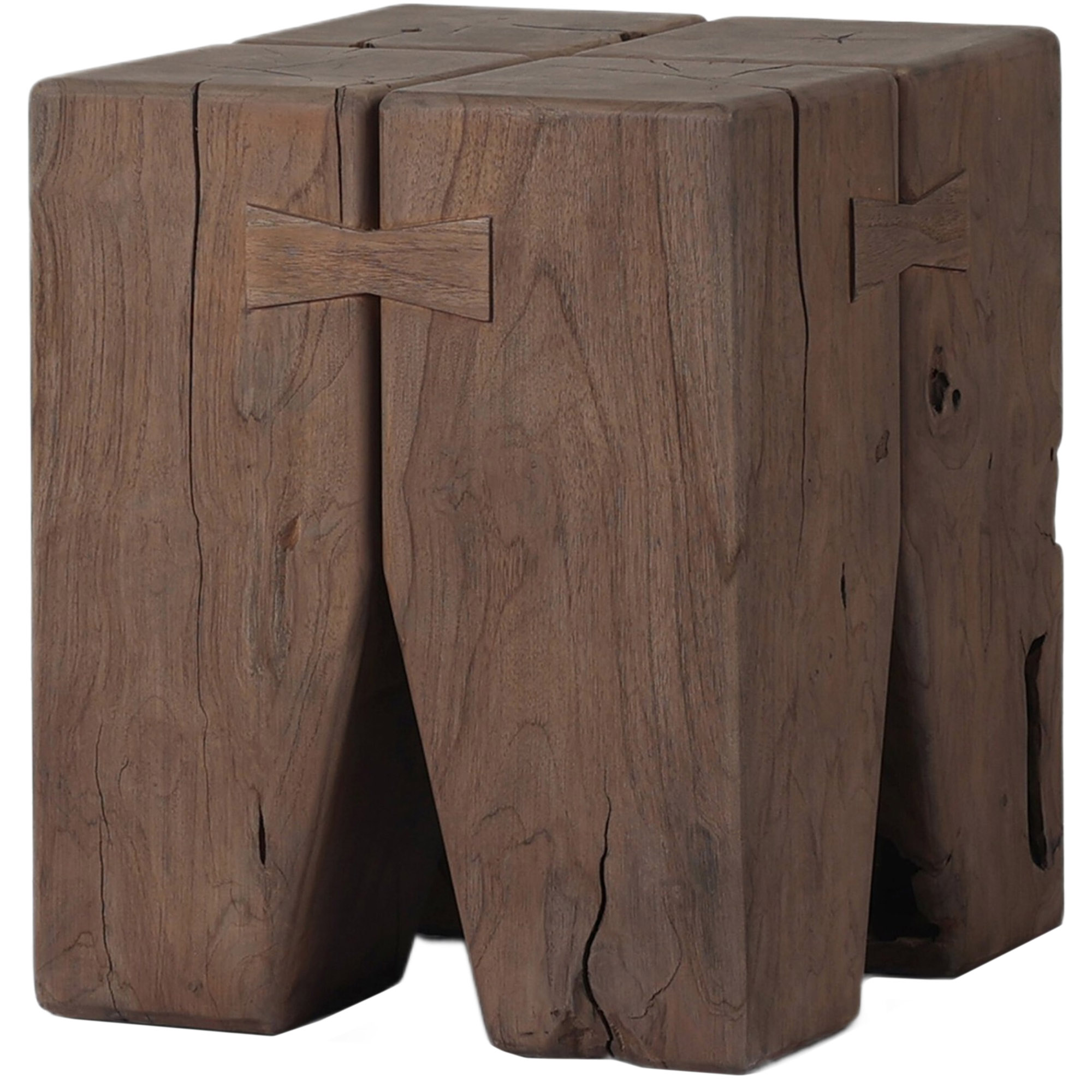 Sova Outdoor Teak End Table, Stained Toasted Brown 1 Sova Outdoor Teak End Table, Stained Toasted Brown