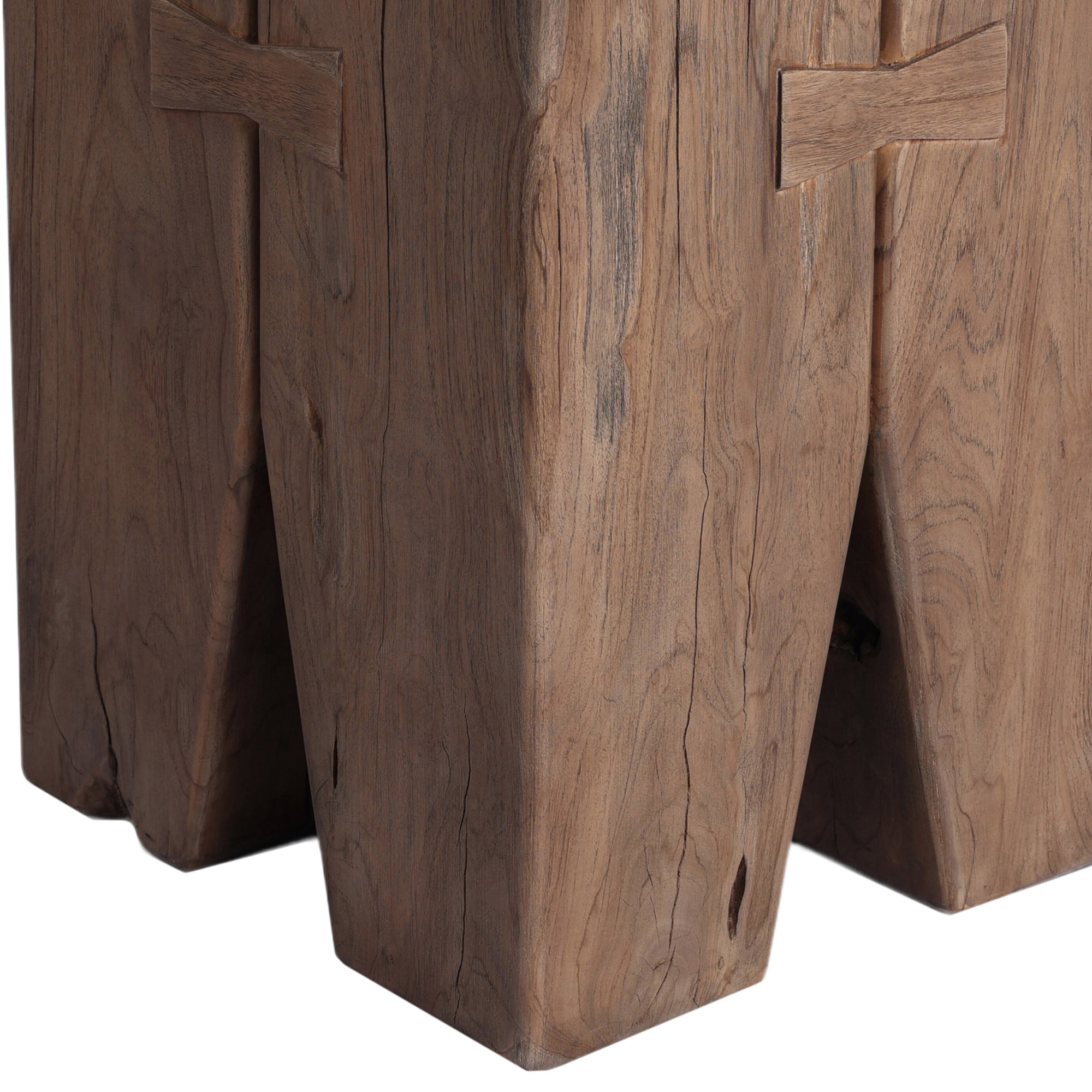 Sova Outdoor Teak End Table, Stained Toasted Brown 11 Sova Outdoor Teak End Table, Stained Toasted Brown