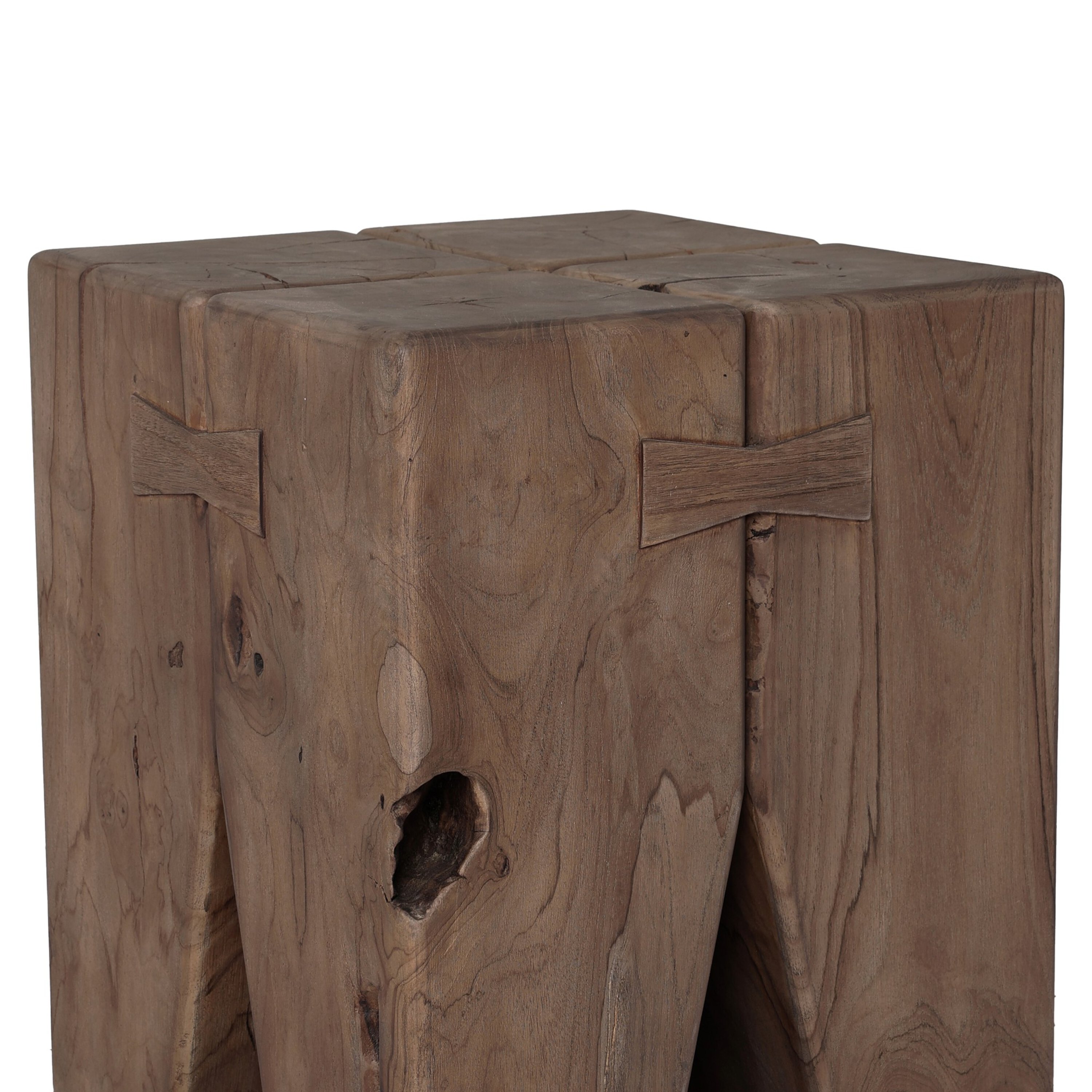 Sova Outdoor Teak End Table, Stained Toasted Brown 12 Sova Outdoor Teak End Table, Stained Toasted Brown