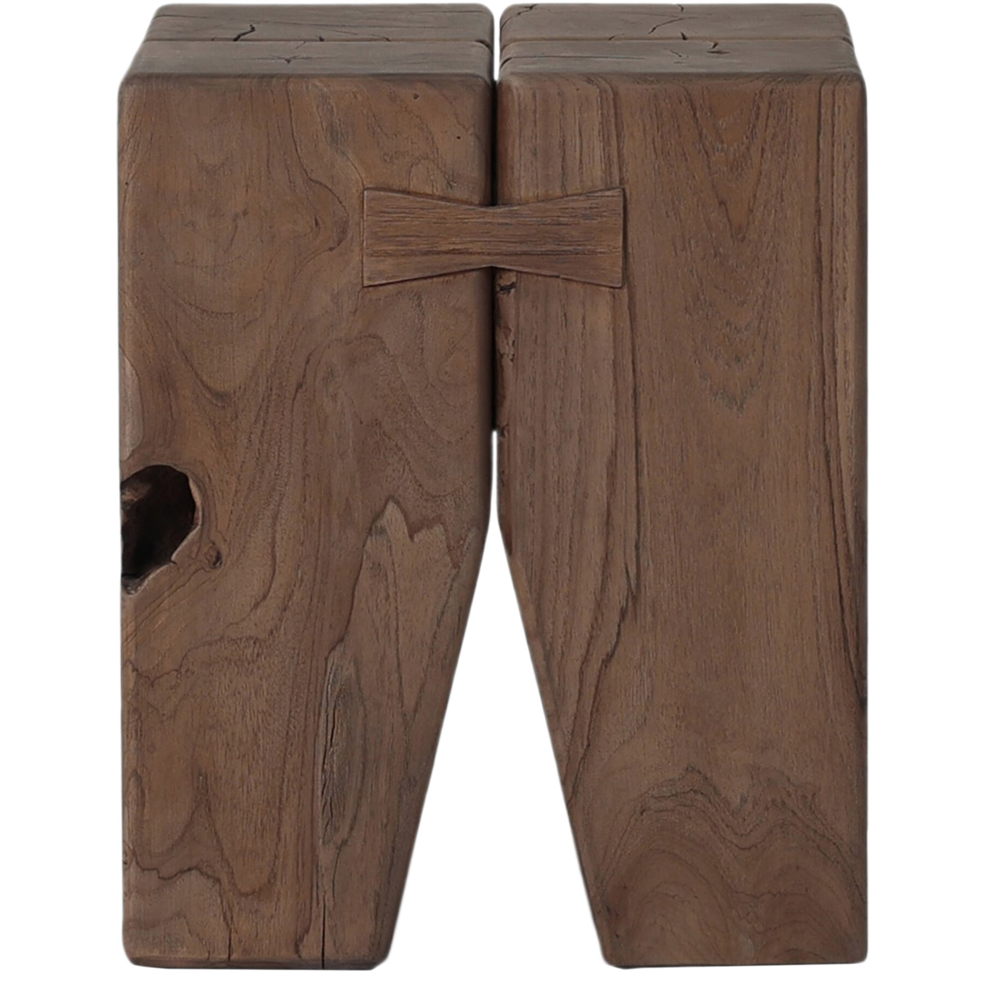 Sova Outdoor Teak End Table, Stained Toasted Brown 6 Sova Outdoor Teak End Table, Stained Toasted Brown