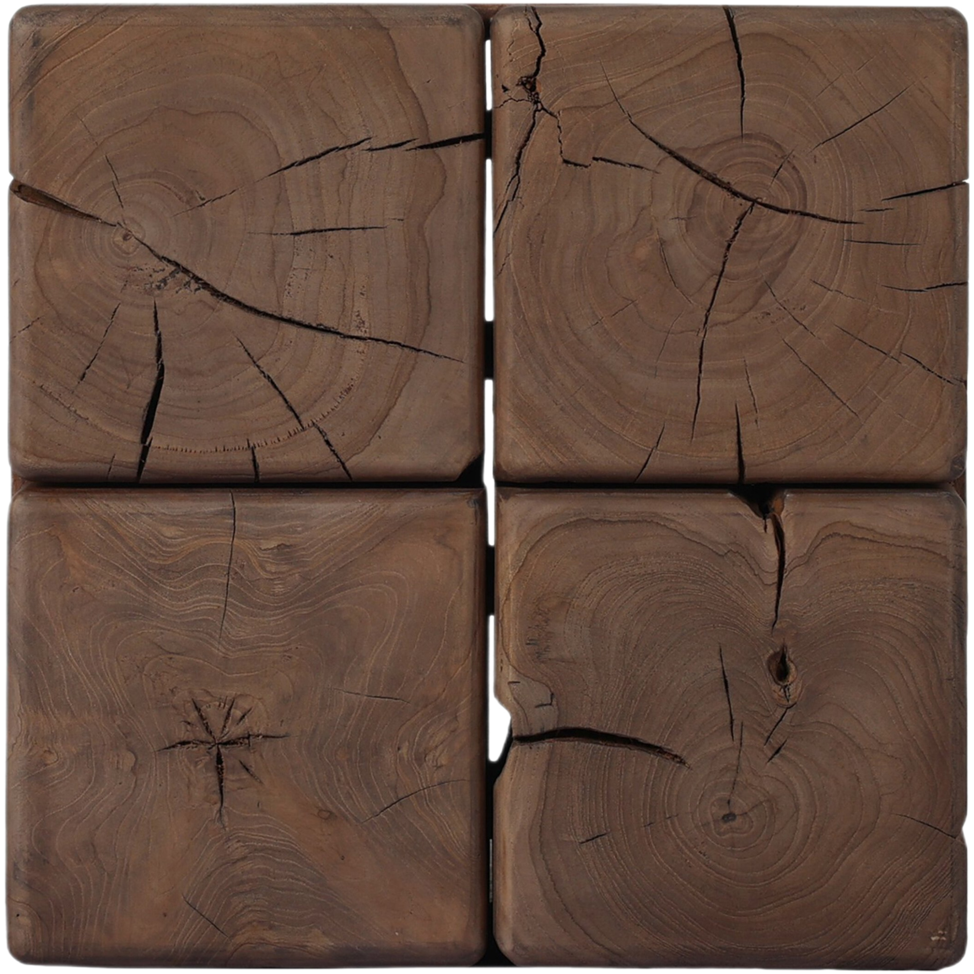 Sova Outdoor Teak End Table, Stained Toasted Brown 7 Sova Outdoor Teak End Table, Stained Toasted Brown