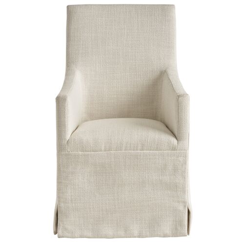 Kyna Slip Cover Dining Chair, Asbury Oyster 2 Kyna Slip Cover Dining Chair, Asbury Oyster
