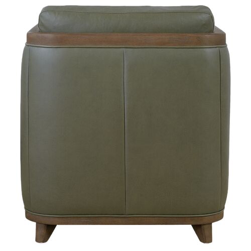 Breeze Leather Accent Chair, Green 2 Breeze Leather Accent Chair, Green