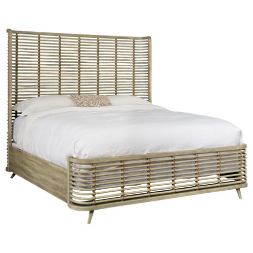 Surfrider Rattan Bed, Driftwood