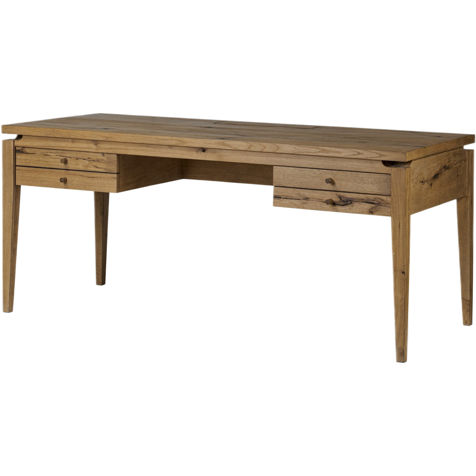 Norewyn 4-Drawer Desk, Warm Natural Oak 1 Norewyn 4-Drawer Desk, Warm Natural Oak