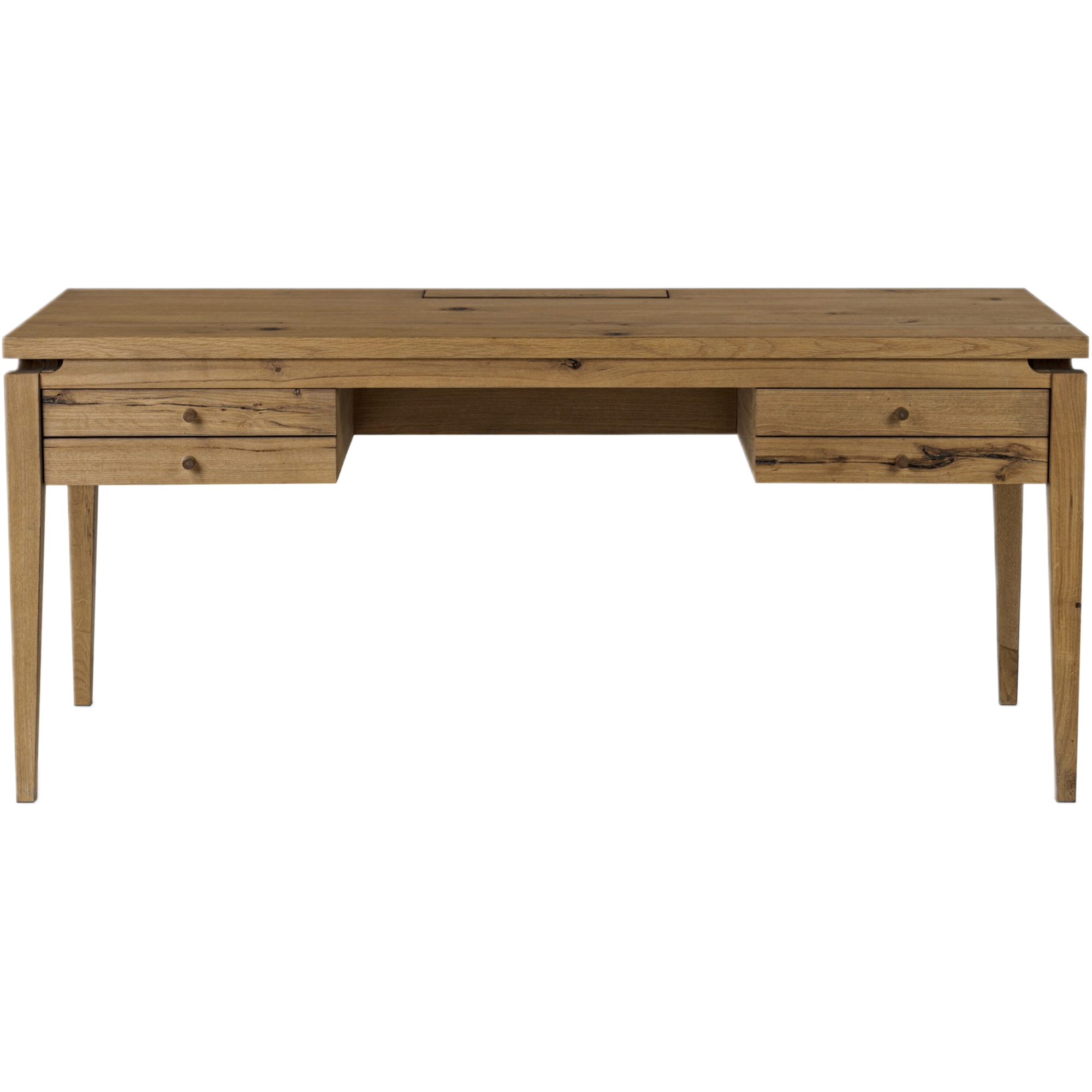 Norewyn 4-Drawer Desk, Warm Natural Oak 4 Norewyn 4-Drawer Desk, Warm Natural Oak