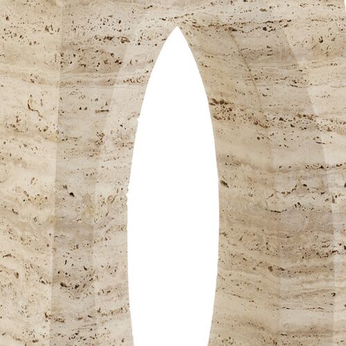 Demi Travertine Console Table, Natural 2 Demi Travertine Console Table, Natural