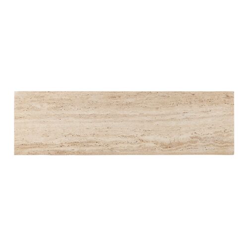 Demi Travertine Console Table, Natural 4 Demi Travertine Console Table, Natural