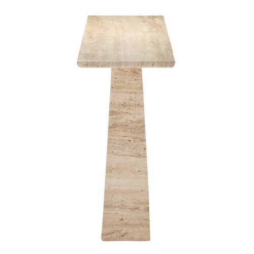 Demi Travertine Console Table, Natural 6 Demi Travertine Console Table, Natural