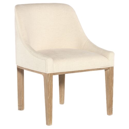 Banyon Bay Levi Oyster Upholstered Host Chair, Beige Linen