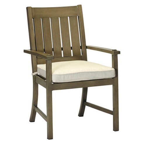 Croquet Outdoor Aluminum Armchair, Slate Grey