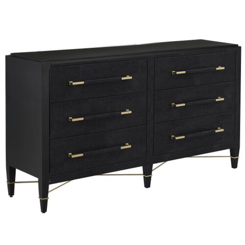Verona 6-Drawer Chest, Black