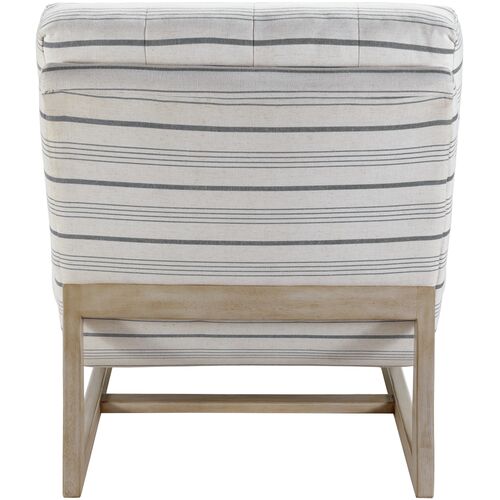 Larcy Stripe Accent Chair, Off-White/Charcoal 4 Larcy Stripe Accent Chair, Off-White/Charcoal